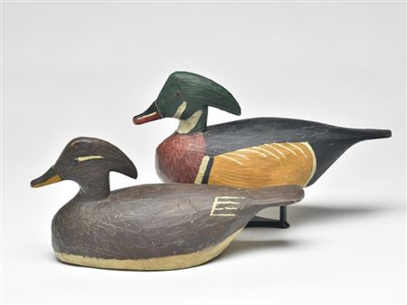 Miles Hancock : Rare and important pair of wood ducks