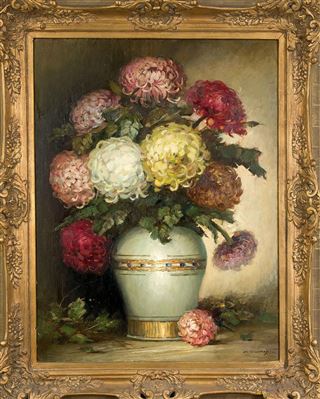 Klaus Clausmeyer : Still life of dahlias