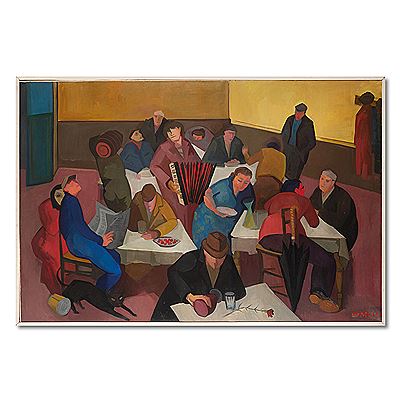 Mario Mafai : 'Osteria romana (Osteria di Via Flaminia)' 1949-50