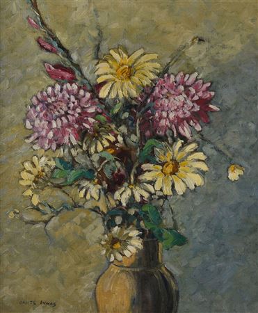 Dante Lynas : Still Life, Vase of Flowers