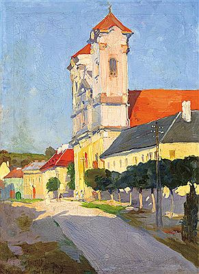 Aurel Popp : Franciscan Church in Eger, 1918