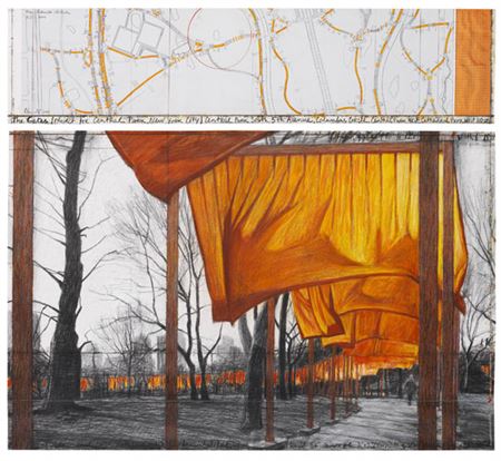 Christo & Jean Claude : The Gates, Project for Central Park, NY (2 parts) , 2002