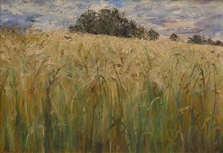 Tessa Perceval : Barley Field and Approaching Storm 1980