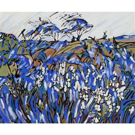 Jennifer Irvine : WILD FLOWERS ON A HILLSIDE