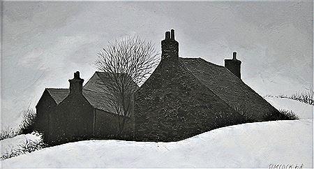 Jack Simcock : Farm House in Snow, 1968.