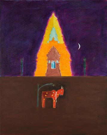 Craigie (John Ronald) Aitchison : Nandi Bull in Front of Temple III