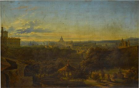 William Linton : A view of Rome from the Gianicolo