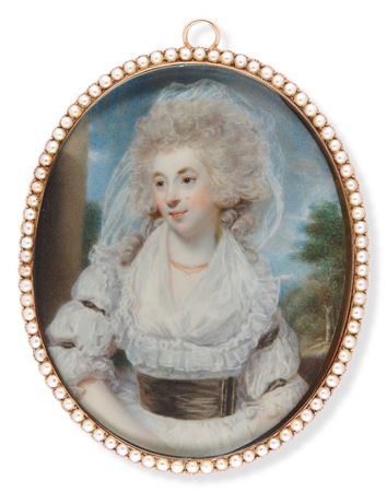 James Nixon : Portrait of Emilia Olivia, 2nd Duchess of Leinster (1759-1798), circa 1785