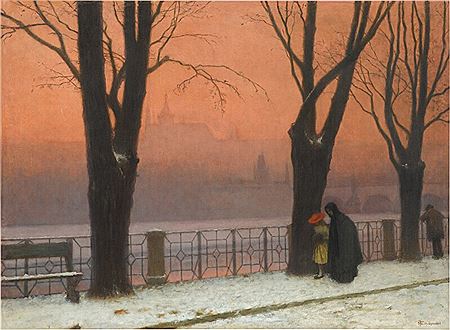 Jakob Schikaneder : Winter in Prague