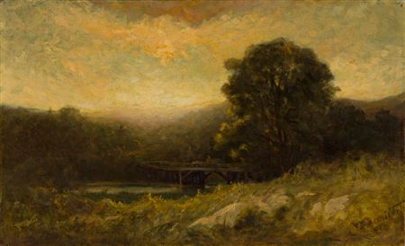 Edward Mitchell Bannister : Crossing the Bridge before Sunset