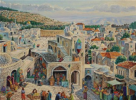 Nahum Gilboa : The Old City and the Western Wall