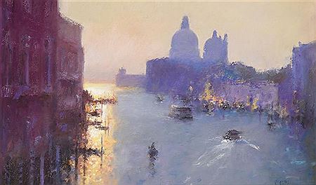 Bob Richardson : Venetian canal at dusk