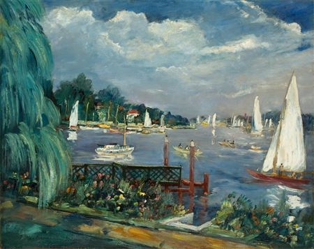 Franz Heckendorf : Partie am Wannsee. 1928