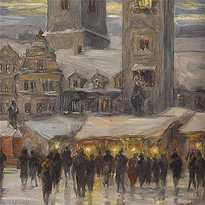 Hans Munnich : 'Christmas market in Chemnitz'