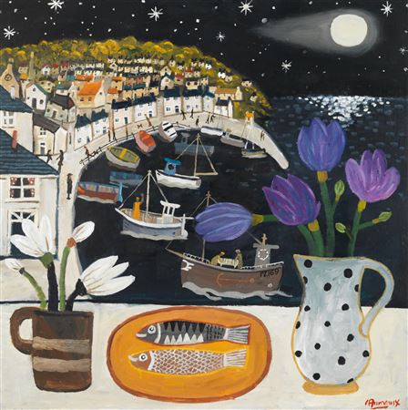 Alan Furneaux : Moonlit Harbour