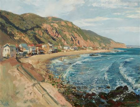 Emil Kosa Sr : Malibu Coast, from the Sea Lion looking south