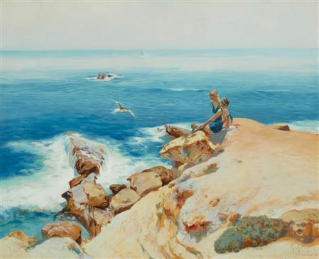 Mathias Joseph Alten : Bathers, Laguna Beach