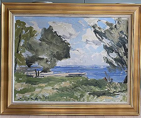 Borge Bokkenheuser : Coast scenery with trees