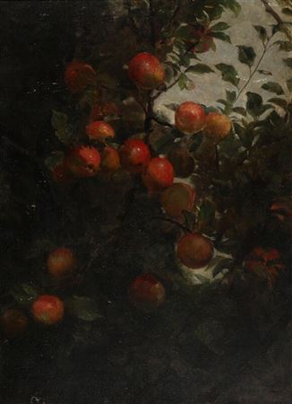 Nicoline Tuxen : Branch with ripe apples