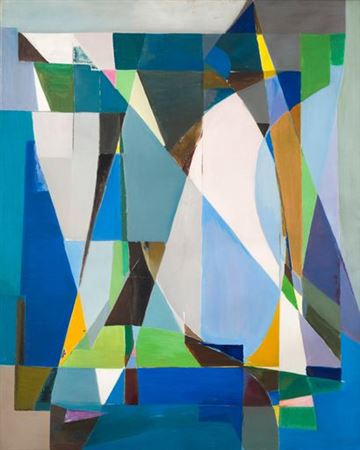 Mig Quinet : Angles in blue and green, 1952