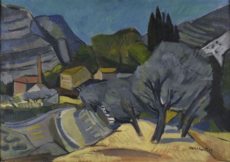 Antoine Chartres : Paysage provençal.