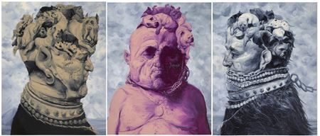 Roberto Fabelo : Perrerío (Triptych)