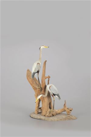 Wendell Gilley : Miniature Great Blue Herons