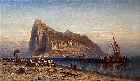 Robert Swain Gifford : Rock of Gibraltar  1872