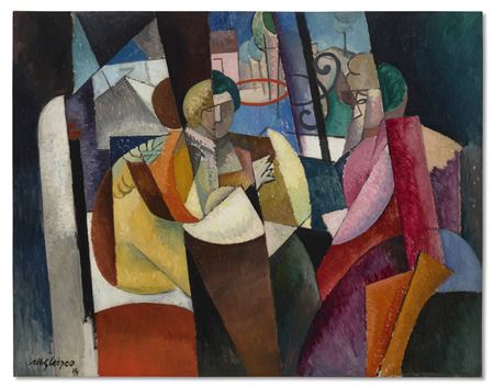 Albert Gleizes : Femmes assises devant une fenêtre ou Femmes devant une fenêtre ou Deux femmes à la fenêtre