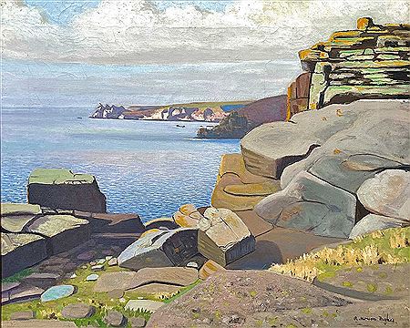 Robert Morson Hughes : Cornish Coastline