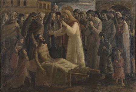 Fulvio Pennacchi : Cristo sana um Doente, [Christ Heals a Sick Man].