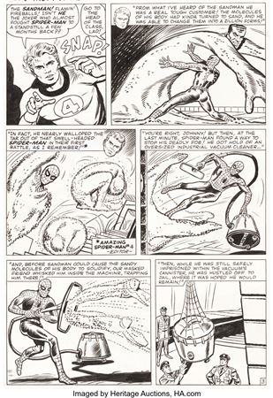 Dick (Richard Bache) Ayers : Dick Ayers Strange Tales #115 Story Page 3 Sandman Original Art (Marvel, 1963)