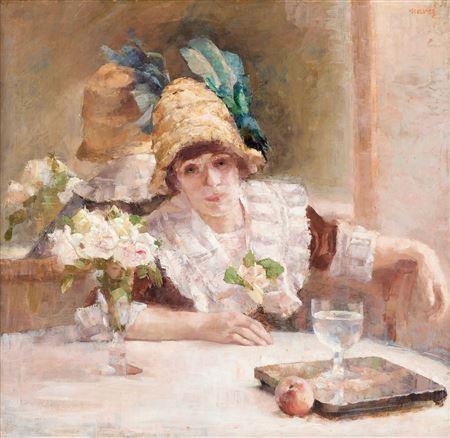 Arthur Navez : Young woman waiting for her appointment