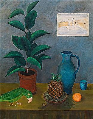 Ferdinand Kitt : Still Life with Parrot