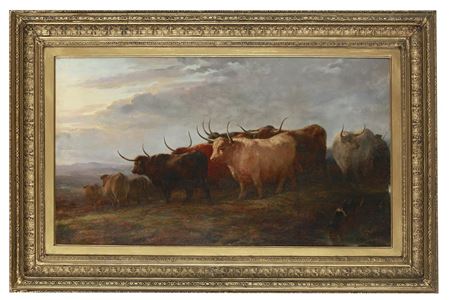 Henry Park : Highland Cattle in a Landscape 1868