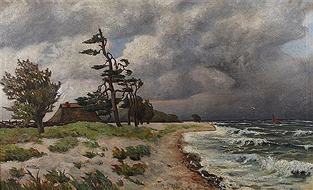 Wilhelm Facklam : Autumn storm on the sea