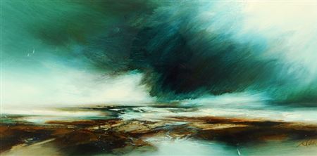 Kirstie Cohen : Stormy coastal landscape