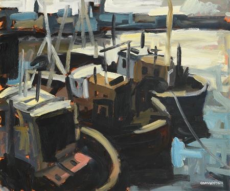 Colin H Davidson : Trawlers Moored