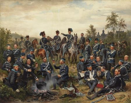 Wilhelm Camphausen : The officer corps of the 8th Royal Prussian Hussars regiment