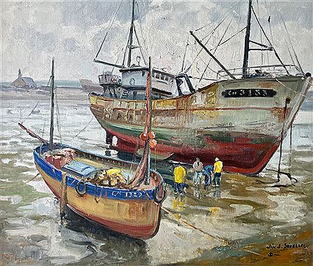 Jim Sevellec : Trawler aground at low tide