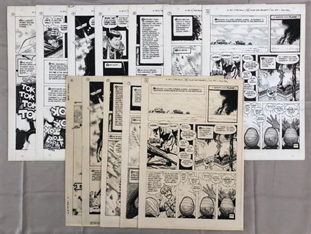 Alex Toth : 'The Tally.'. (7) Original Pages.