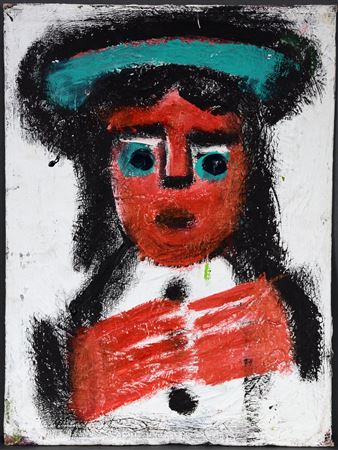 Ed Mumma : Dbl-Sided Red Portraits Wearing Hats