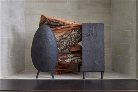 Elizabeth Garouste & Mattia Bonetti : Pair of 'Abstract' Andirons