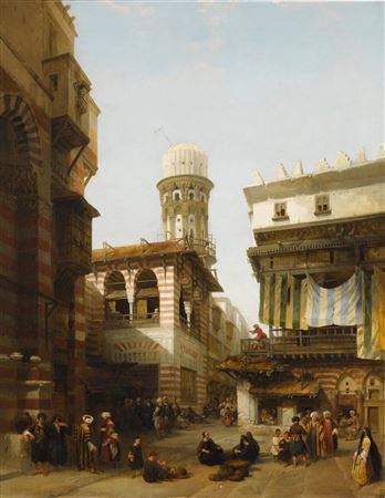 David Roberts : The Bazaar of the Coppersmiths, Cairo