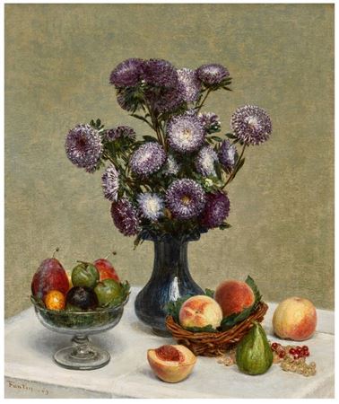 Henri Fantin-Latour : Nature morte aux reines-marguerites