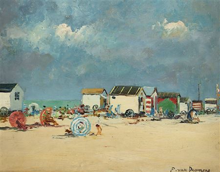 Emiel Dromme : Strandszene