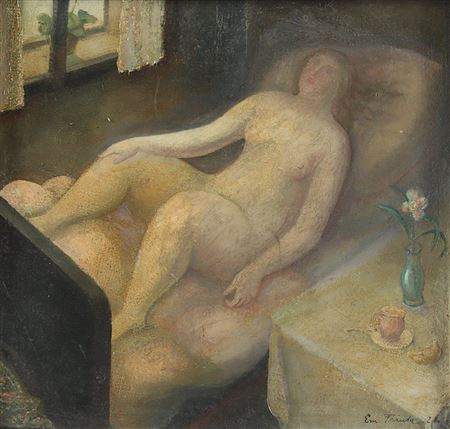 Emanuel Frinta : Lying female nude