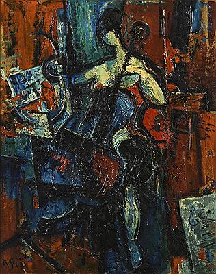 Adolf Gerhard : 'Blaues Cello'