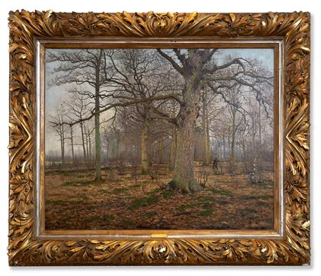 Leon Delderenne : Hunter in a Forest Interior