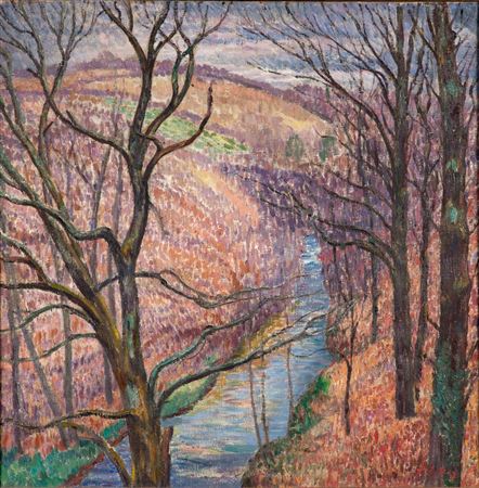 Leon Detroy : Paysage d'automne des environs de Crozant